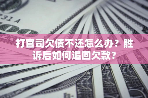 武汉打官司欠债不还怎么办？胜诉后如何追回欠款？