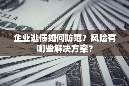 武汉企业逃债如何防范？风险有哪些解决方案？