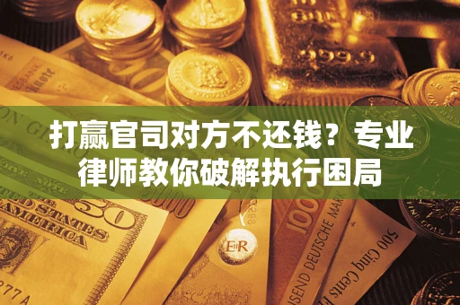 武汉打赢官司对方不还钱？专业律师教你破解执行困局