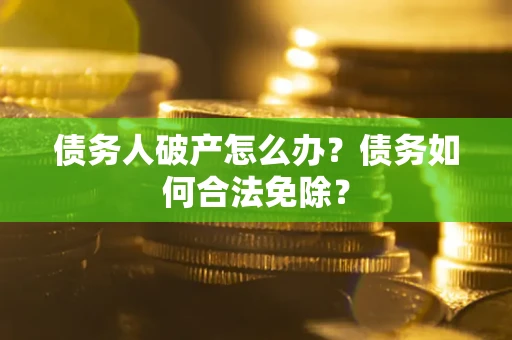 武汉债务人破产怎么办？债务如何合法免除？