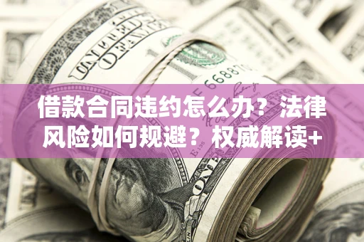 武汉借款合同违约怎么办？法律风险如何规避？权威解读+实用指南