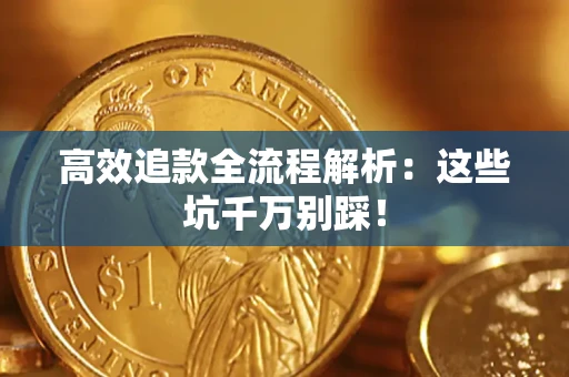 武汉高效追款全流程解析：这些坑千万别踩！