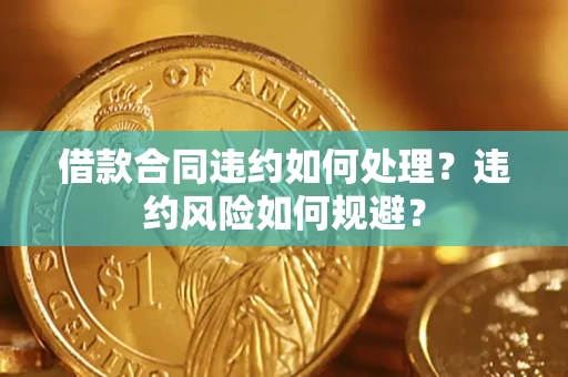 武汉借款合同违约如何处理？违约风险如何规避？