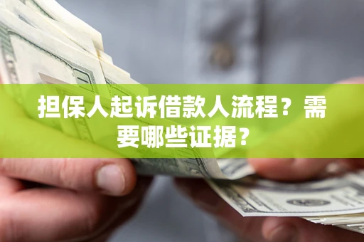 武汉担保人起诉借款人流程？需要哪些证据？