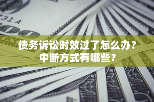 武汉债务诉讼时效过了怎么办？中断方式有哪些？