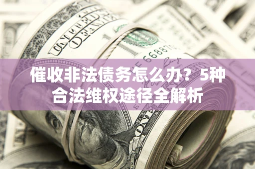 武汉催收非法债务怎么办？5种合法维权途径全解析