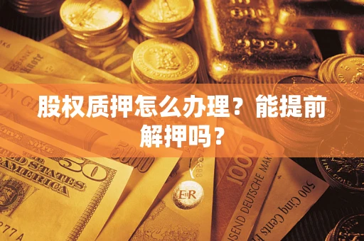 武汉股权质押怎么办理？能提前解押吗？