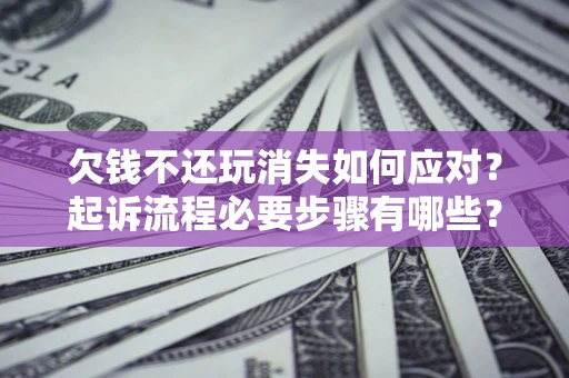 武汉欠钱不还玩消失如何应对？起诉流程必要步骤有哪些？